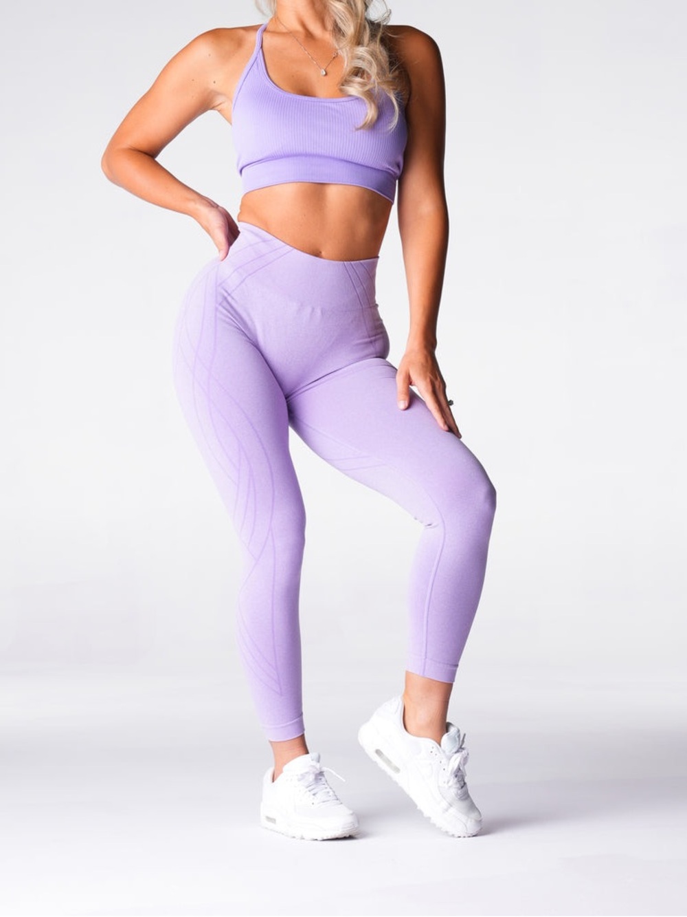 NVGTN Lilac Geo Seamless Leggings Size XS
